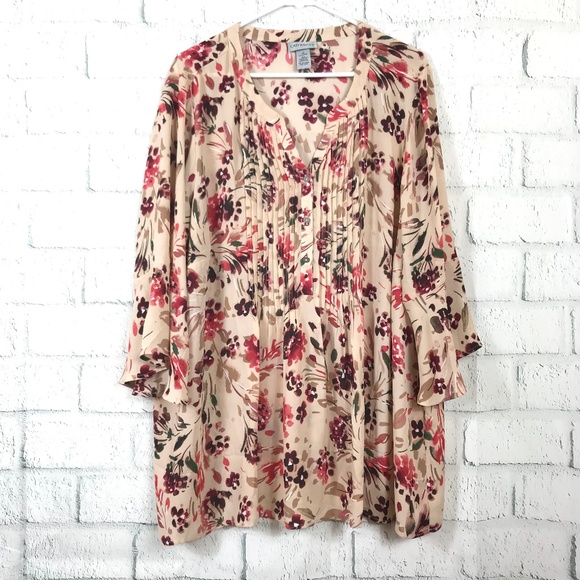 Catherines Tops - Catherines Womens Size 2x 22/24 Blouse Pleated
